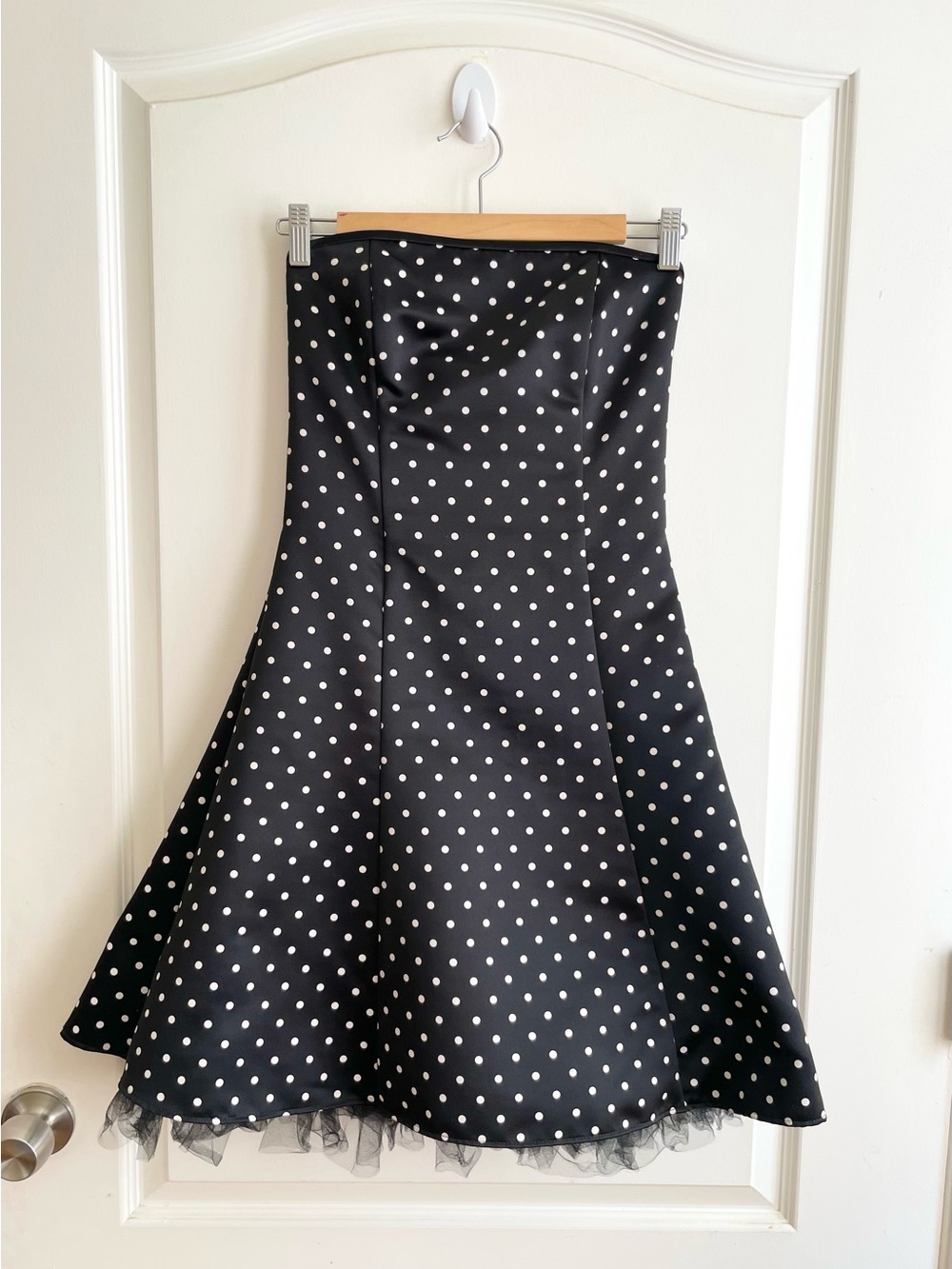 Vtg Gunne Sax Jessica McClintock Strapless Dress 5/6 Polka Dot Y2K Formal Party